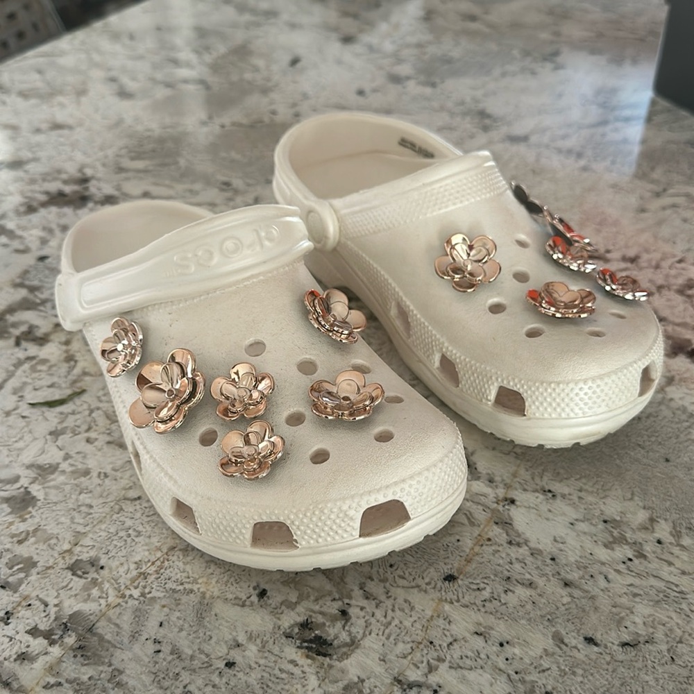White womens CROCS size 8